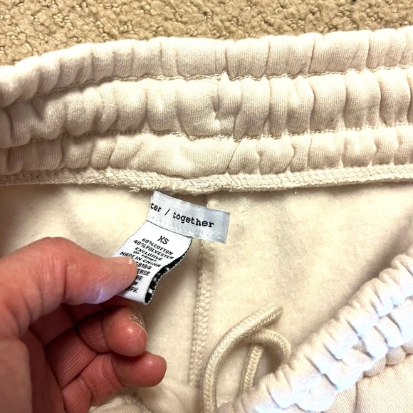 NWT Better Together Cream Wide Leg Sweatpants Women’s XS - Picture 5 of 8